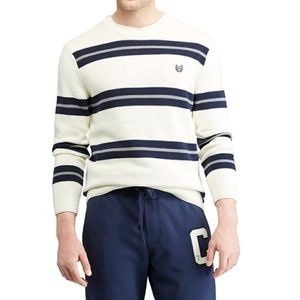 Chaps Regular Fit Striped Crewneck Sweater